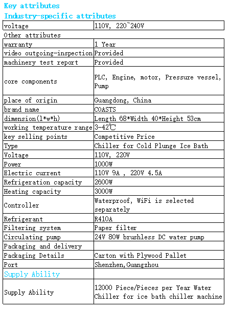 Factory Price Water Chiller 1hp Cold and Hot Chiller for Ice Bath Chiller Machine with Wifi and UV Optional