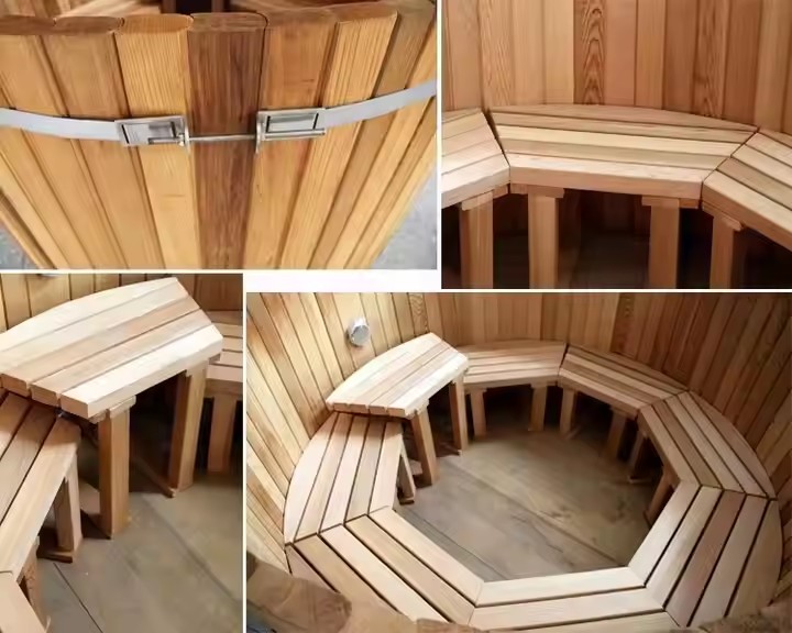 Продается гидромассажная ванна WHT-EF1809 на открытом воздухе с печью для сауны