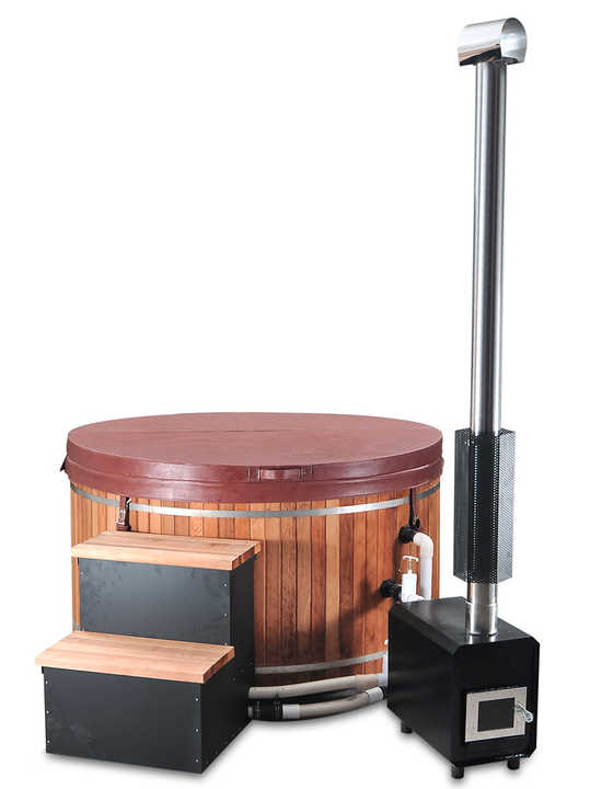 High-efficiency wooden hot tub burning furnace external furnace