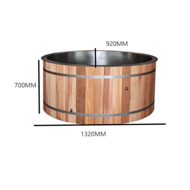 Ванна из красного кедра фабрики OEM портативная бочкообразная Наружная ледяная ванна Pod с холодной 