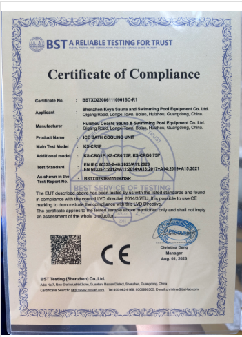 Непосредственный производитель из Кении, Наружная Рекуперативная ванна для погружения в холодную вод